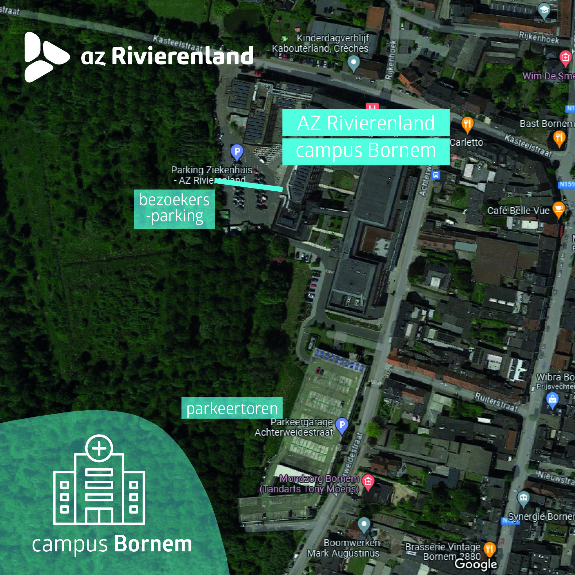 werken parking campus Bornem