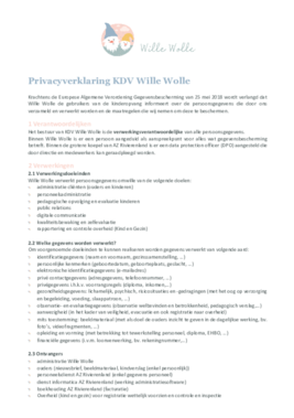 Privacyverklaring Wille Wolle