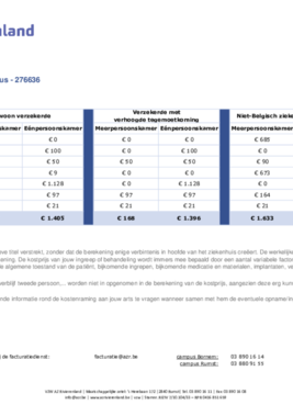 276636 Prijsraming Verwijderen (deel van) meniscus