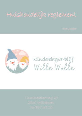 Huishoudelijk reglement Wille Wolle