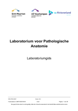 Laboratoriumgids anatomopathologie campus Rumst
